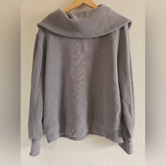 Varley, Vine Ottoman Half Zip Pullover, Grey (Taupe Grey), Size Medium - Picture 4 of 9
